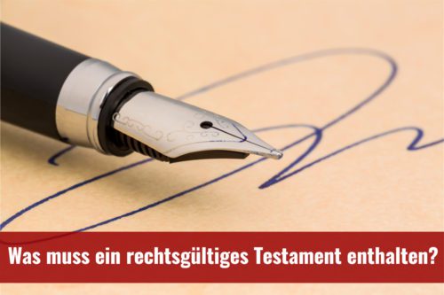 Testament richtig schreiben