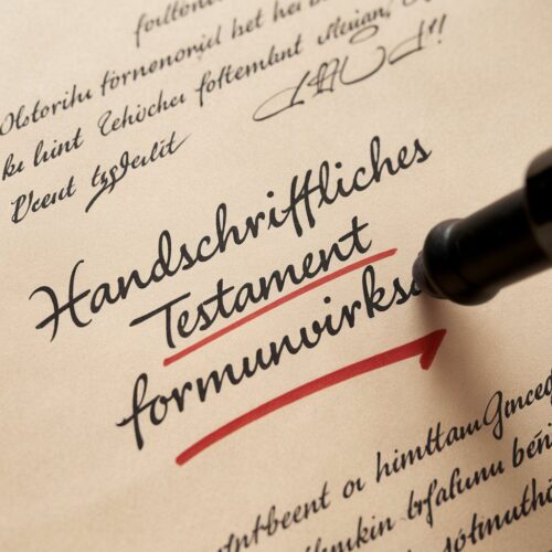 Handschriftliches Testament und Formvorschriften