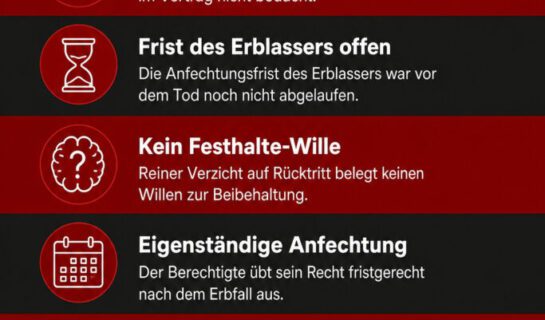 Neue Ehefrau gewinnt: Erbvertrag bleibt bei Fristlauf angreifbar